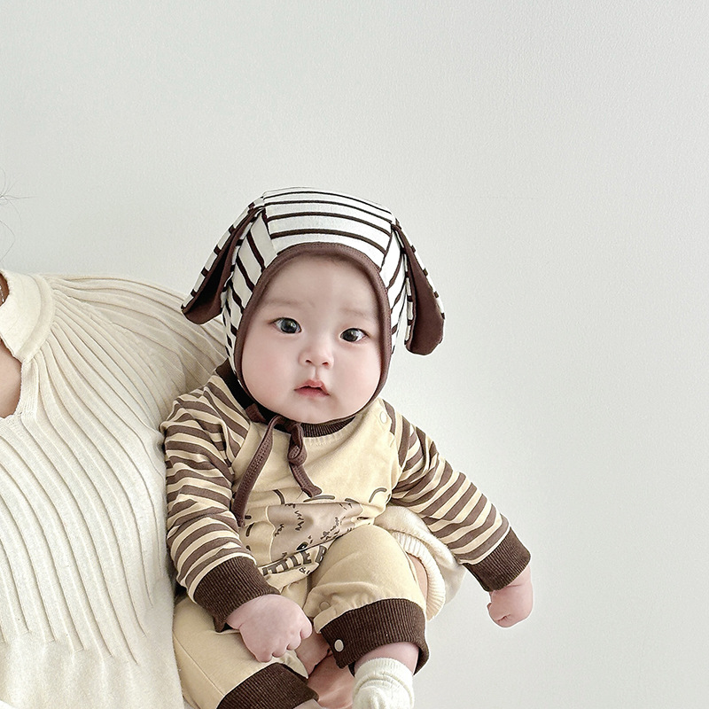 Sombreros para bebés coreanos primavera y otoño delgados sombreros de puerta de chimenea para bebés de un mes de edad recién nacidos sombreros de corte