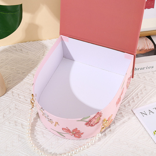 Wedding souvenir wedding candy box forest style pearl portable ins style wedding business gift box empty box wholesale