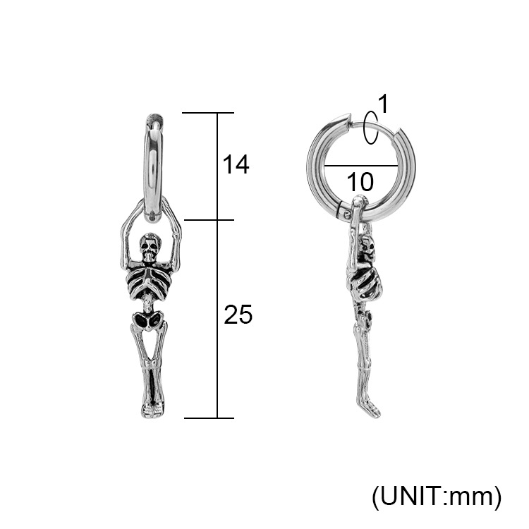 Minimalistiske herre øreringe i rustfrit stål retro_voghion.com
