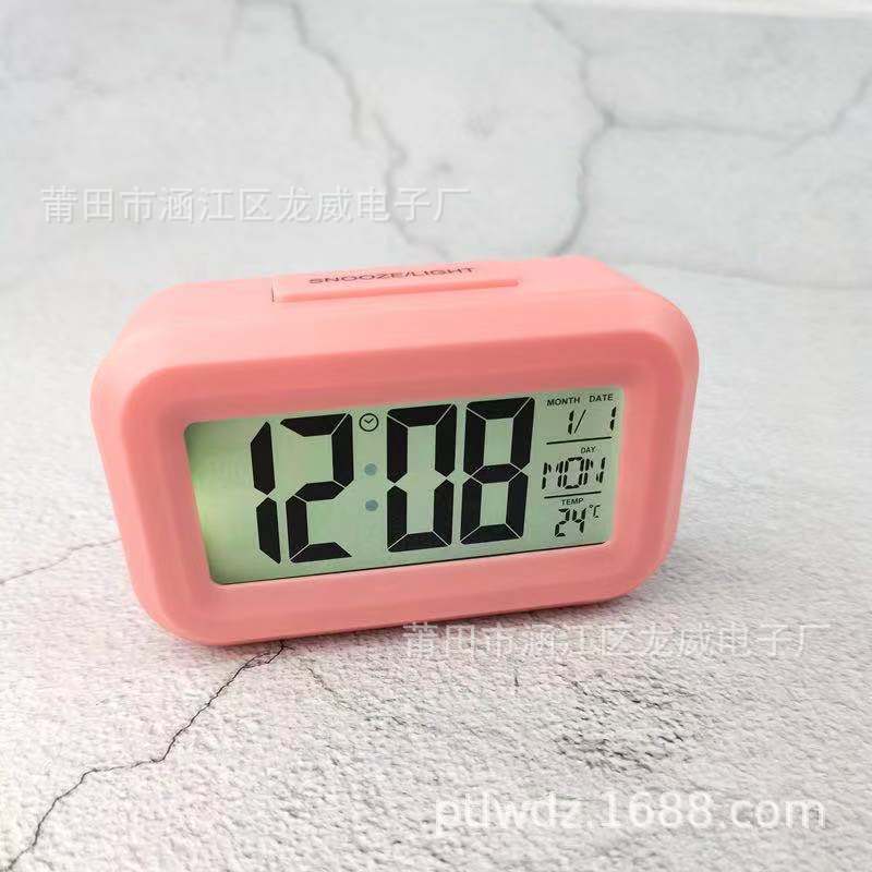 ins Mini LCD Smart Alarm Clock with Night Light Cute Student Alarm Clock [2108] pic 11