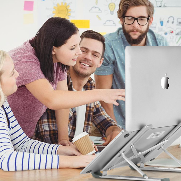 Aleación de aluminio soporte de refrigeración de elevación invisible portátil plegable portátil soporte de la tableta soporte portátil