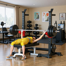 杠铃深蹲架家用健身器材可调节卧推架套装男力量多功能专业举重床