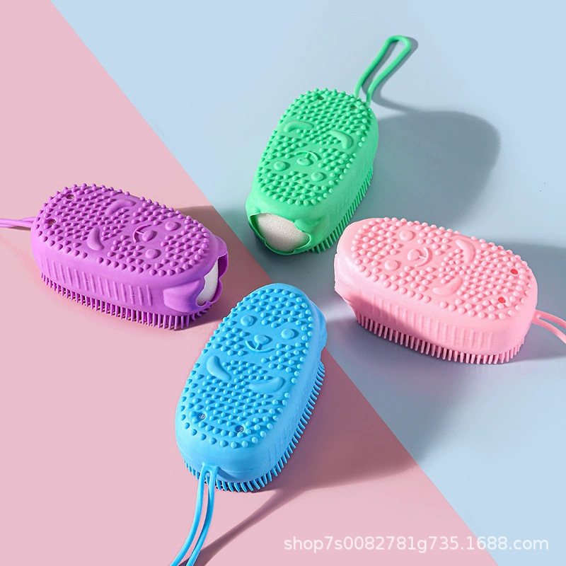 Double-sided sponge silicone convenient brush for home use
