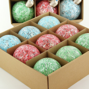 Christmas Ball Decorations Hanging Decoration Ball Set with Lights and Glitter Cross-Border New High-Quality Set Wholesale