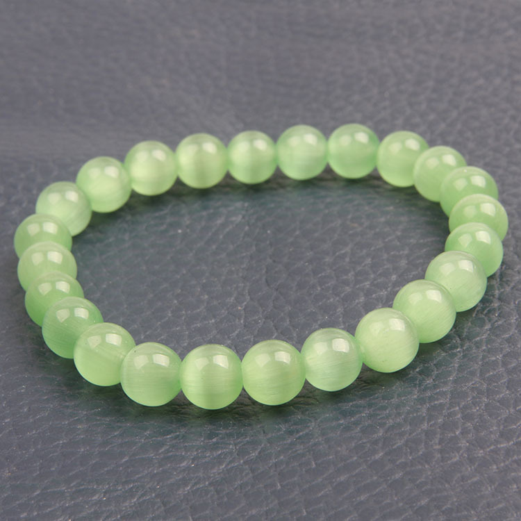 라이트 그린 캣츠아이 스톤 12mm/약 17개 39g