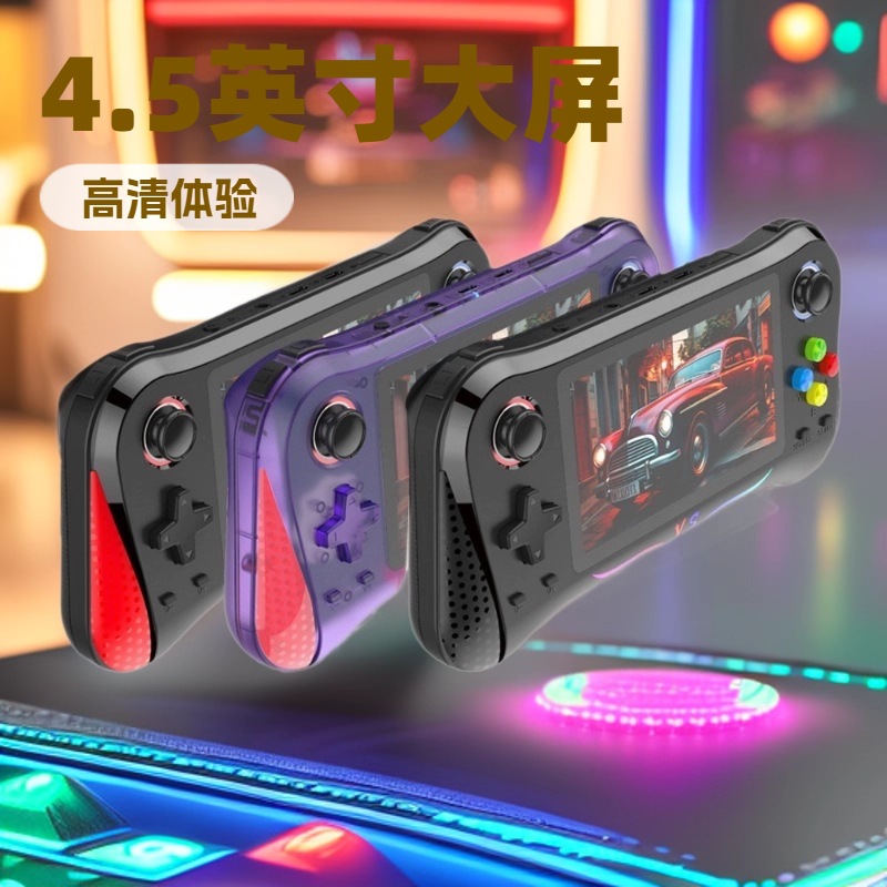 New Handheld Game Console Open Source System 4.5inch Dual Joystick Retro Handheld Portable Arcade Game Console Factory