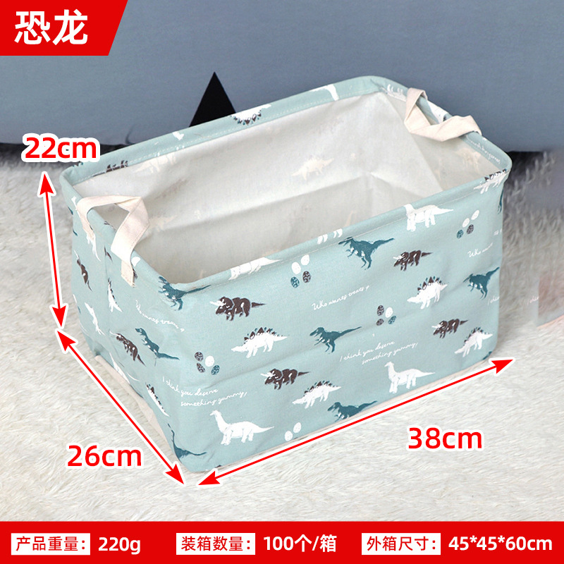 Procesamiento de algodón personalizado de mano de escritorio cesto de almacenamiento de artículos diversos gabinetes de ropa pequeña tela cesto de almacenamiento de comercio exterior