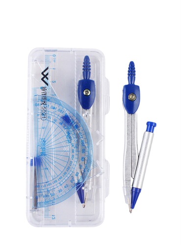 7-piece compass set, good quality office compasses set, student creative stationery, exam essential 9600