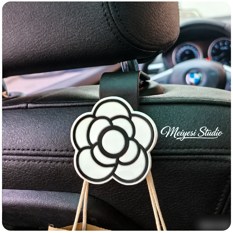 Gancho para coche, respaldo del asiento interior del coche, asiento trasero multifuncional creativo, interior del coche, dibujos animados, suministros lindos, almacenamiento