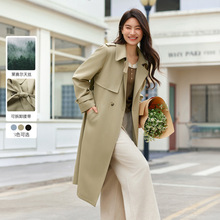 【巴恩风轻氧中长款莱赛尔风衣】纤莉秀大码女装胖mm2025春装新款