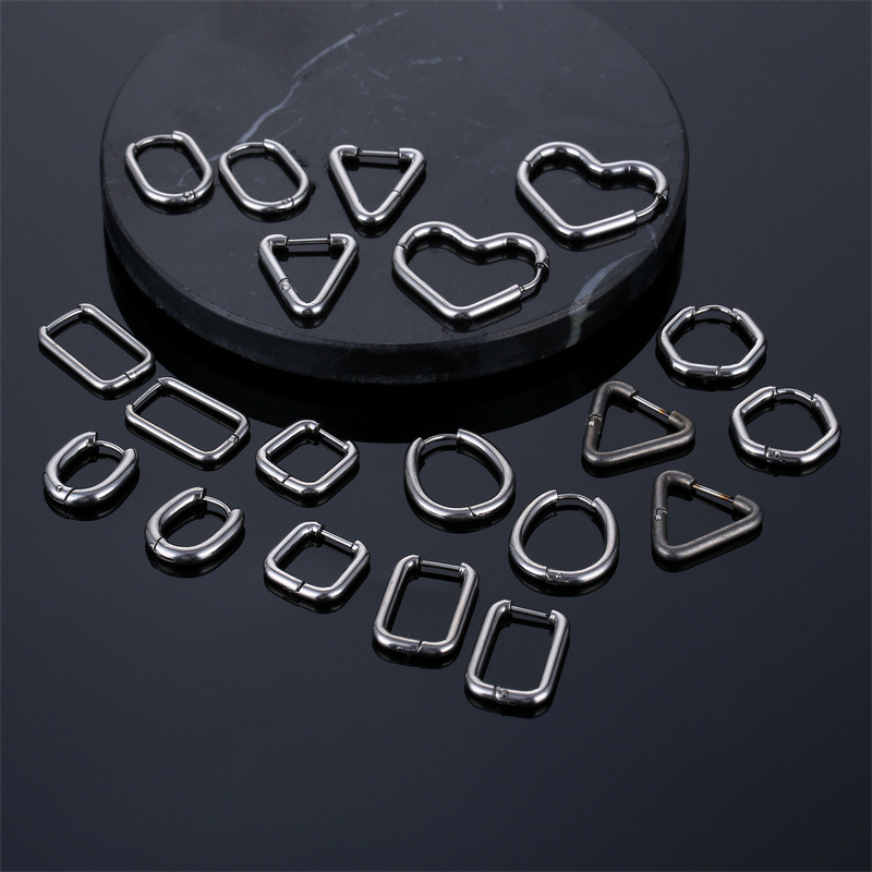 2g Weight 1 Piece Simple Style Geometric Stainless Steel Earrings
