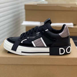 广州货欧洲站新款高端牛皮系带透气休闲板鞋外贸男鞋