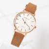 豆蔻 Capacious dial, golden matte belt, watch, wholesale, pink gold