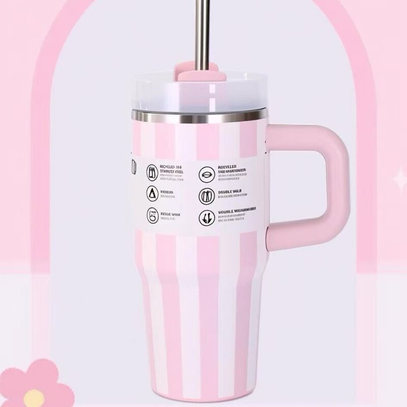 14oz40oz ストライプカーカップ 304 二層ステンレス鋼真空断熱カップ屋外ポータブルカーアイスカップ|undefined