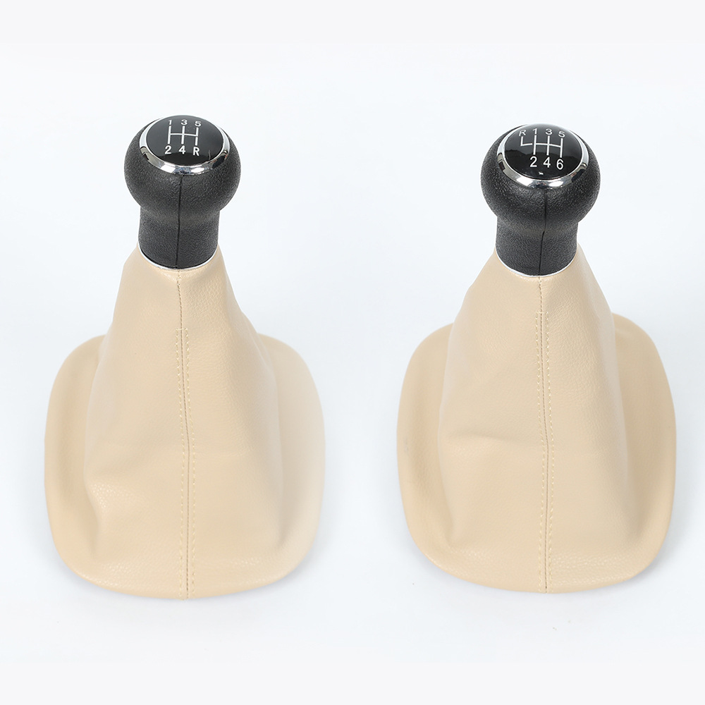 Funda Protectora de Cuero Beige para Palanca de Cambios, Compatible con Volkswagen Passat B5, Accesorios para Palanca de Cambios image 1