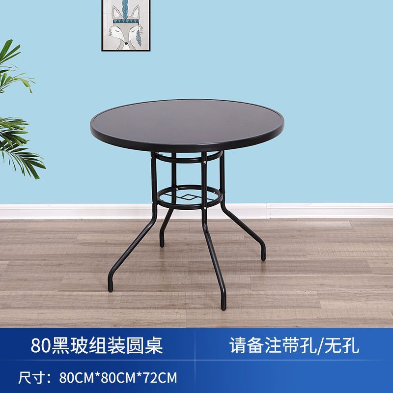 屋外折りたたみテーブル、屋外ミルクティーショップ、ガラスバルコニー、小さなテーブルと椅子、ラウンドテーブル、ダイニングテーブル、インターネットセレブホームテーブル、屋外強化|undefined
