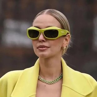 2025 New European and American Street Shot Fashion Personalized Sunglasses y2k Hip Hop Futuristic Cross-border Sunglasses