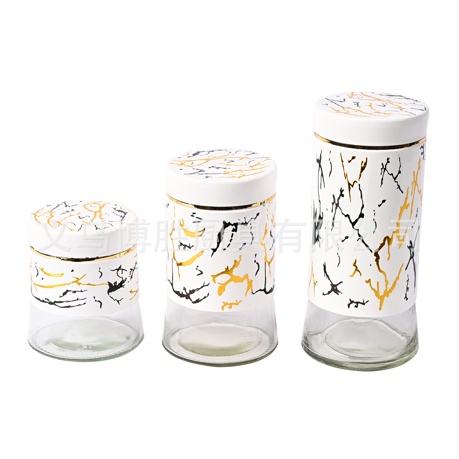 Las latas de almacenamiento de la cocina del hogar se adaptan a un juego de 3 piezas con estante de hierro serie de cocina de alta gama productos de comercio exterior latas selladas transfronterizas