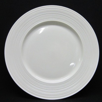 Vajilla occidental de cerámica blanca pura de Manhattan, plato para pasta y carne, taza de espresso y platillo de cerámica transfronteriza Lz.