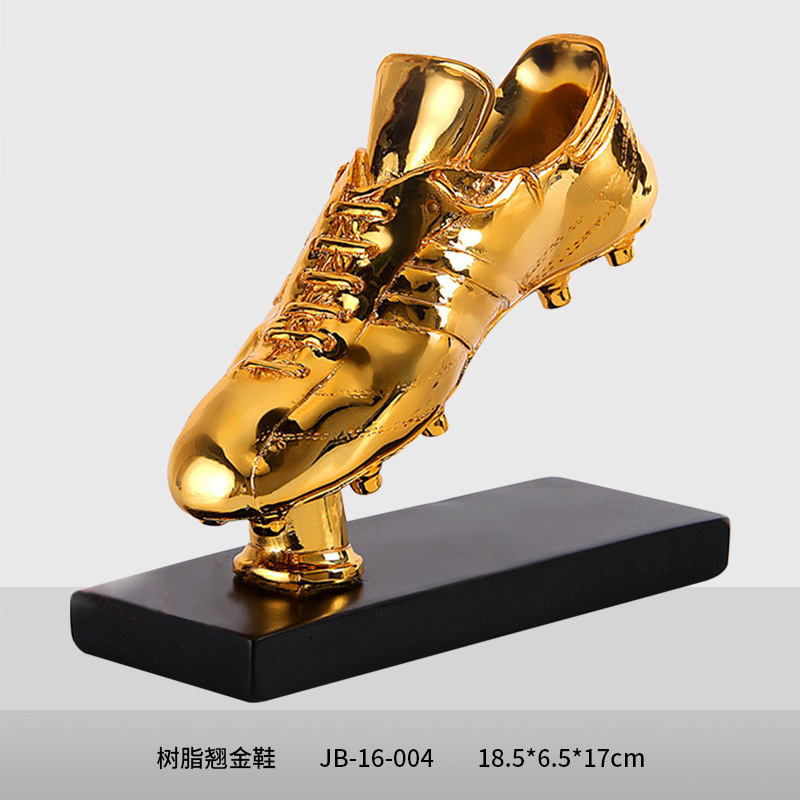 Deportes de resina trofeo creativo botas de oro Copa de fútbol trofeo árbitro guantes de portero trofeo de resina de madera