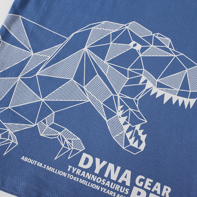Camiseta de manga corta para niños dinosaurio de dibujos animados de verano para niños ropa para niños tops de media manga para niños