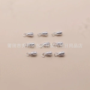 Factory Direct Sale 999 Pure Silver Peanut Pendant Spacer Beads DIY Materials Beaded Braided Red String Bracelet 3D Hard Silver Accessories