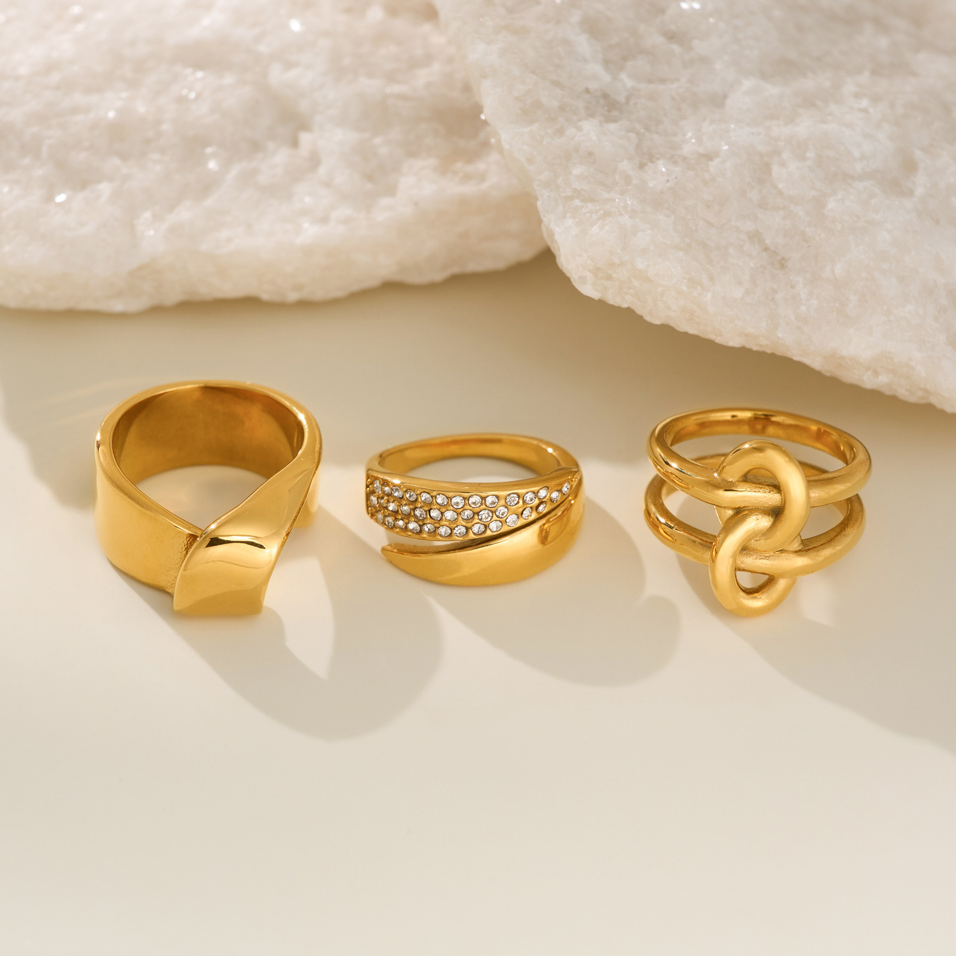 11g Weight Rings Classification Wholesale Jewelry Vacation Classic Style Solid Color Titanium Steel Rings
