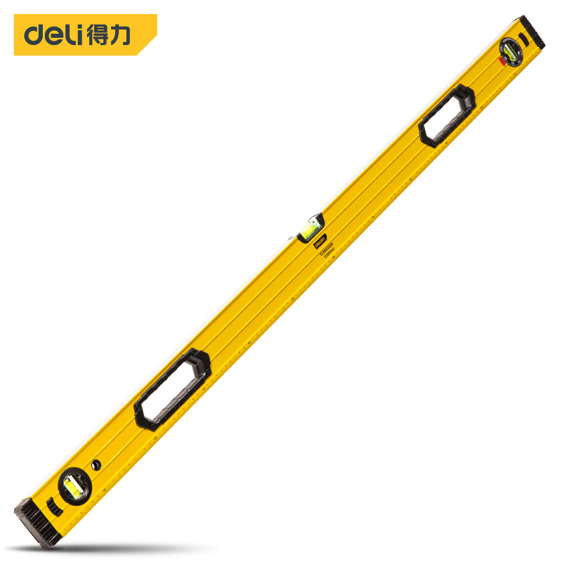 得力工具 强磁可调式多角度水平尺铝合金水平测量尺三合一水平仪