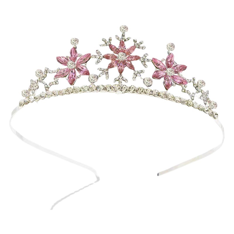 Corona de Princesa de Cristal Congelado para Niñas, Diadema de Dibujos Animados, Accesorios para el Cabello, Corona Infantil