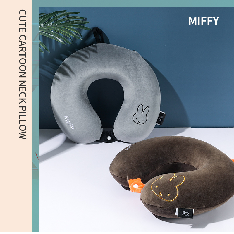 Official Memory Foam U-Shaped Pillow with Mikey Mouse Authorized Cartoon Cervical Pillow, Embroidered Office U-Shaped Pillow