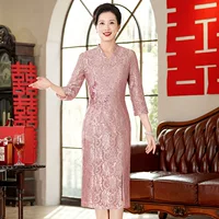 Си мать-в-законе Cheongsam свадебное платье мама Весна и Лето Благородный невесты мать платье праздничное свадебное банкетное платье высокого класса