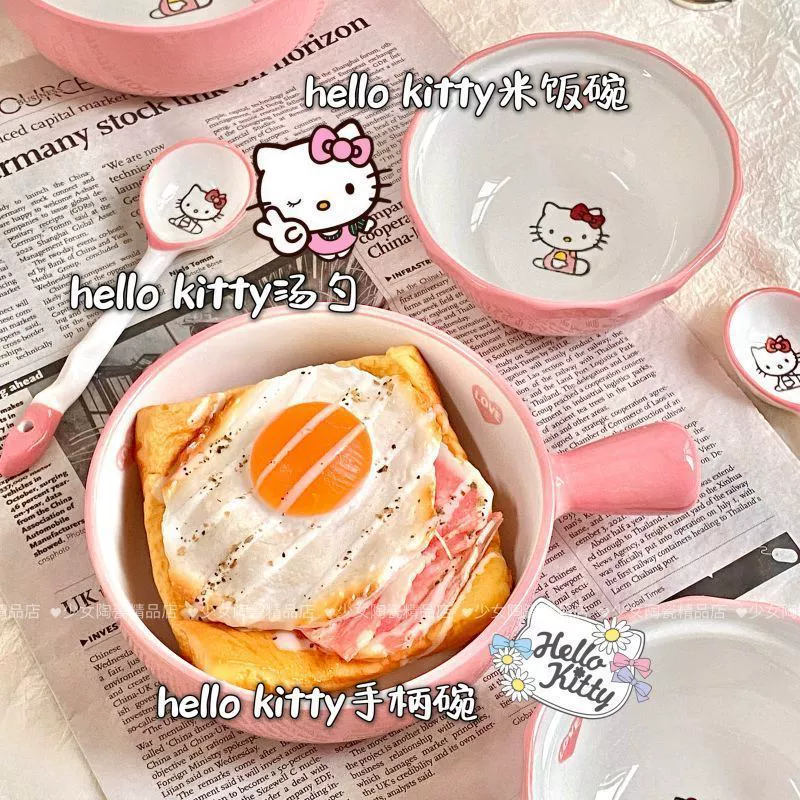 Керамическая посуда (Hello Kitty), высококачественная подглазурная роспись, наборы