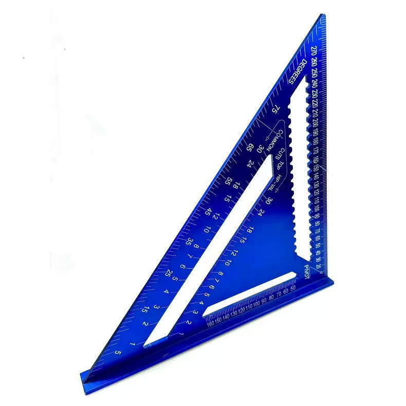 [90-degree triangle ruler 7inch metric imperial aluminum profile black oxide triangle 45-degree right angle ruler wholesale]