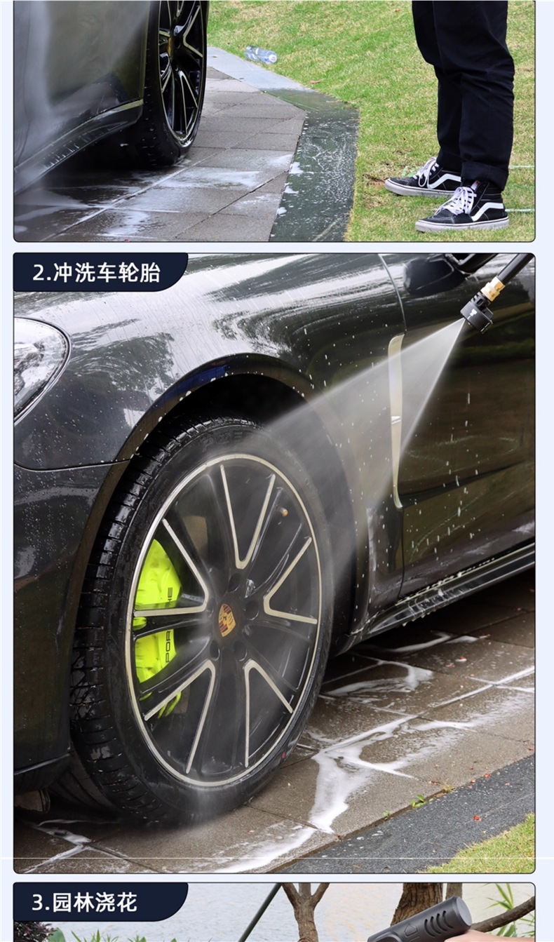 Wireless Car Washing Machine, Household High-Pressure Water Gun Cleaning Artifact, Car Charging, High-Power Lithium Battery, Powerful Booster