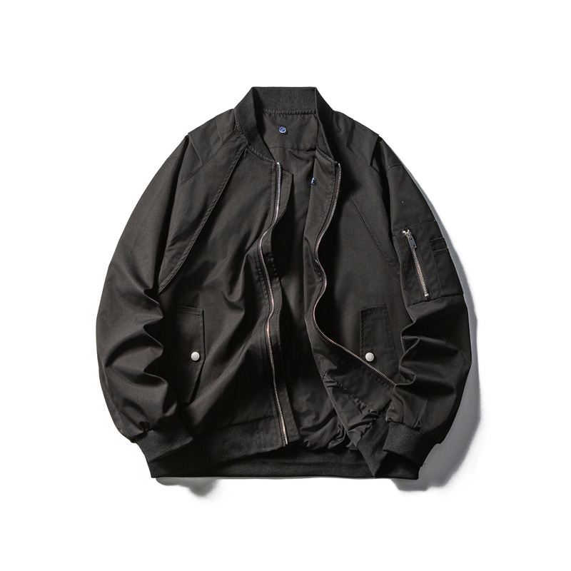 Cross-Border Men's Pilot Jacket Lightweight Casual Spring and Autumn Windbreaker Zip-Up Jacket with Pockets Flight Jacket Cross-Border Men's Pilot Jacket Lightweight Casual Spring and Autumn Windbreaker Zip-Up Jacket with Pockets Flight Jacket