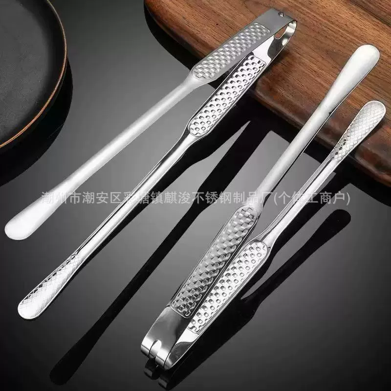 304 очень толстые из нержавеющей стали пищевые зажимы для барбекю Домашний стейк на открытом воздухе хлеб для барбекю кухонный антиугарный зажим для еды