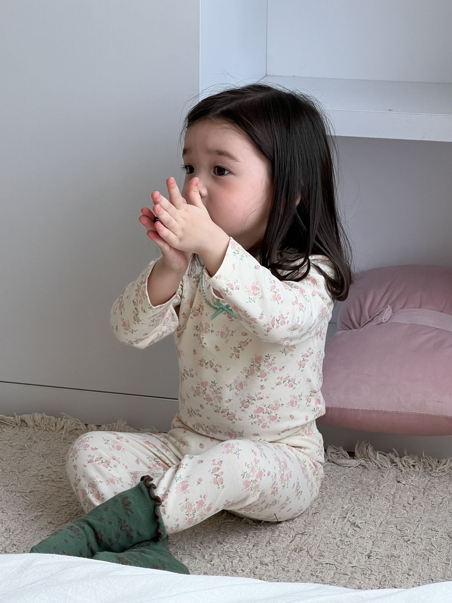 Pijamas infantiles de otoño conjunto de casa 2025 ropa de otoño ropa infantil coreana pijamas niñas ropa de hogar dos piezas