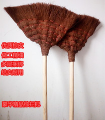 VHM7 Bulk Wholesale Natural Broom with Wooden Handle, Pure Handmade Eco-Friendly Rattan Broom, Suitable for Schools, Factories, Workshops, and Outdoors