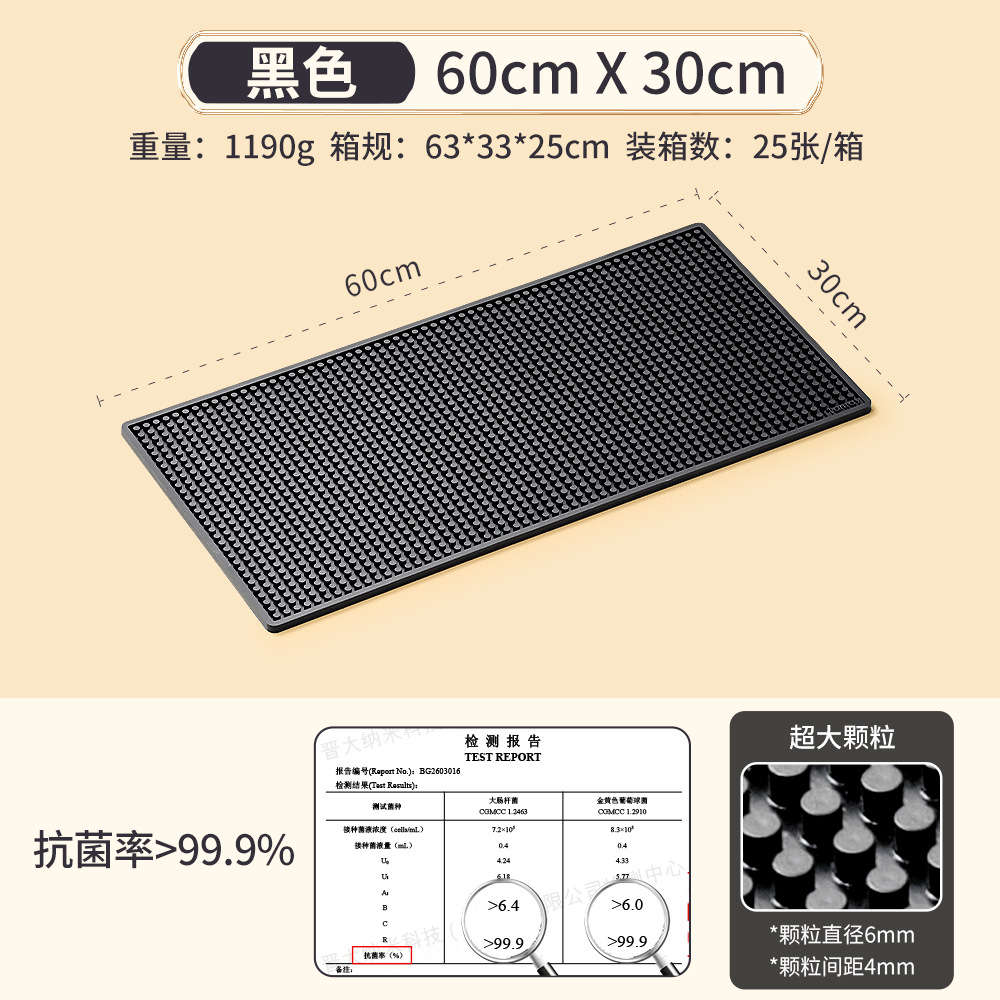 블랙 [60*30cm] 초대형 입자丨항균 소재