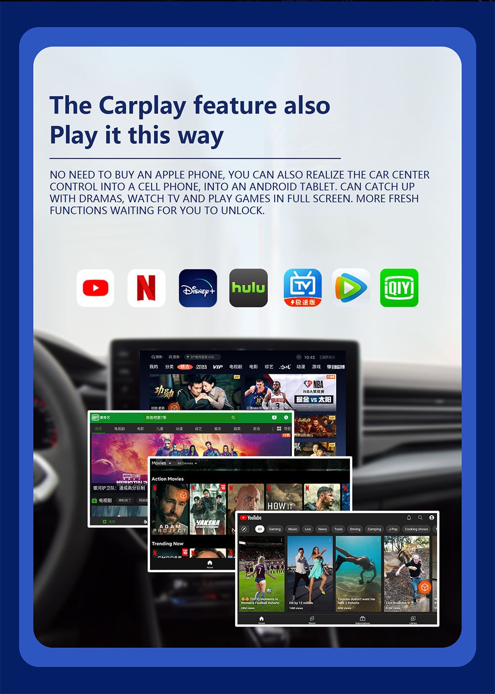 Cross-Border Carplay Box Wired to Wireless Carplay Android Box Android Auto Qualcomm 6125 Android