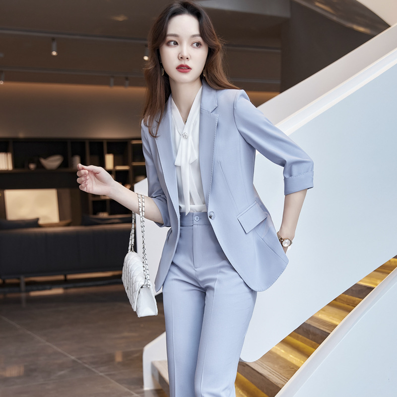 Spring and summer Short sleeved suit coat Female models Little Versatile man 's suit Women's wear wholesale Sense of design A small minority senior