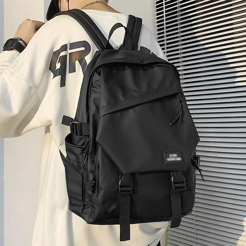 Black single bag with label