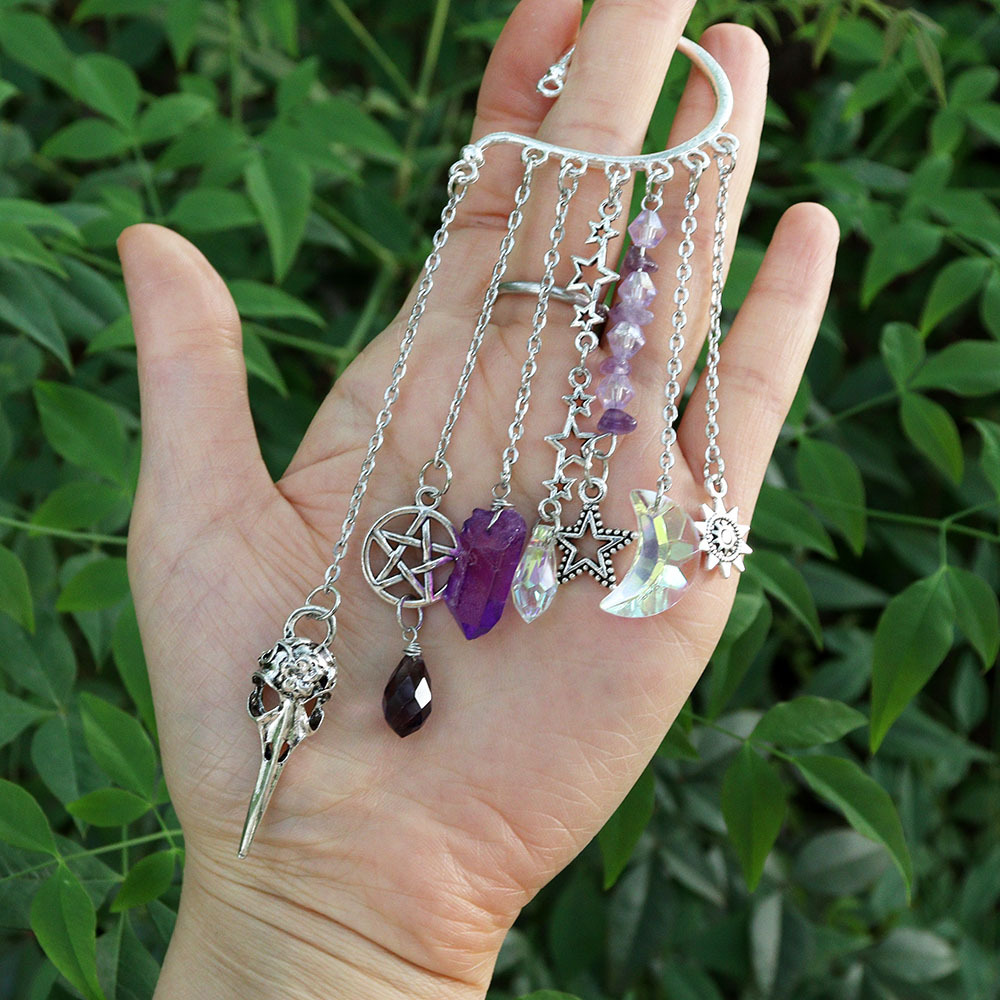 1 Κομμάτια Απόκριες. Θηλυκό Στιλ Απλό Στύλ Γεωμετρικό Μοτίβο Αστέρια Κρανίο Κράμα Φυσικό Κρύσταλλο Σκουλαρίκια display picture 2