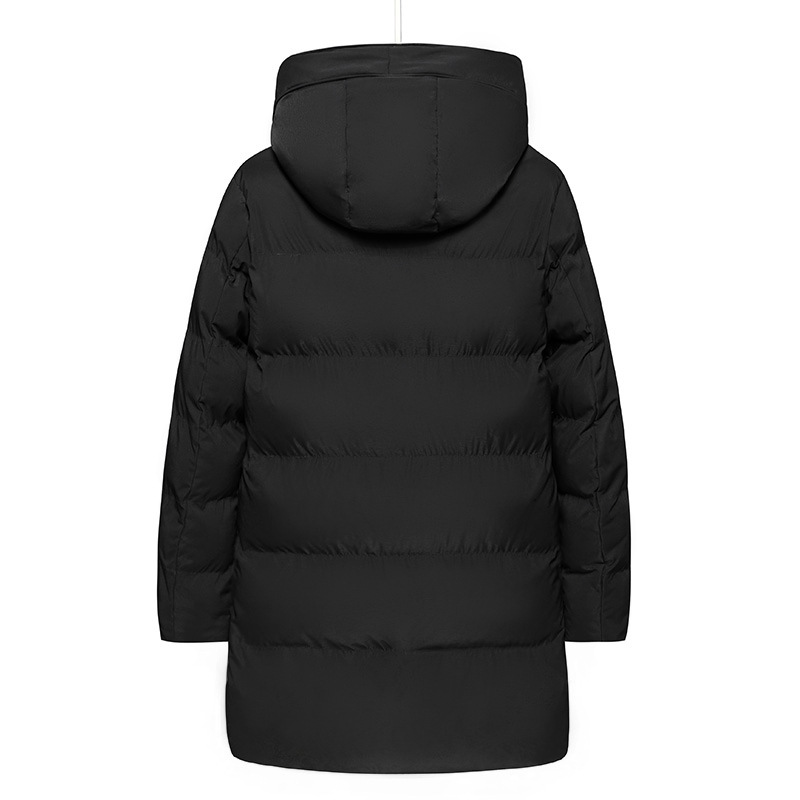 Abbigliamento maschile giacca di cotone di media lunghezza personalizzata per uomo, nuovo stile per l'inverno, giacca di cotone con cappuccio tinta unita, cappotto di cotone ispessito_voghion.com