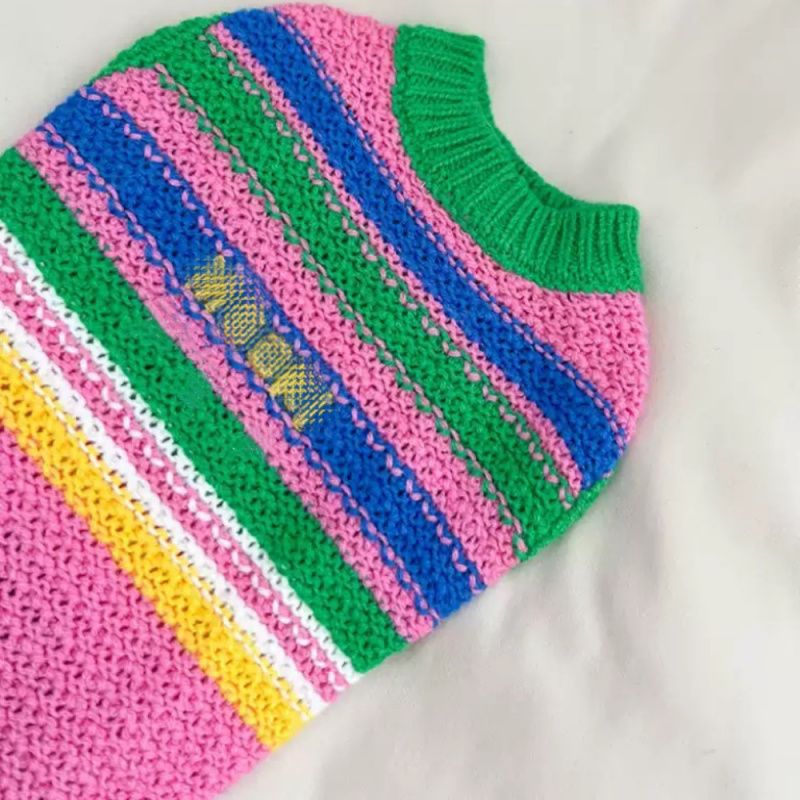 고양이, 슈나우저, 프렌치, 비숑 프리제를 위한 가을 겨울 니트 스웨터 조끼 중소형견용 강아지 옷