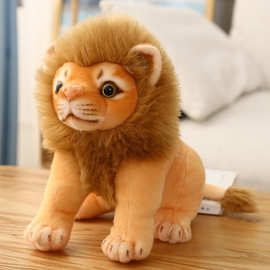 仿真狮子公仔毛绒玩具坐姿站款森林小狮子王玩偶布娃娃活动礼品