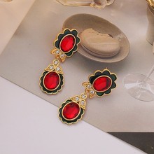 复古耳环女花朵造型耳钉个性时尚百搭高级感轻奢小众设计感耳饰品