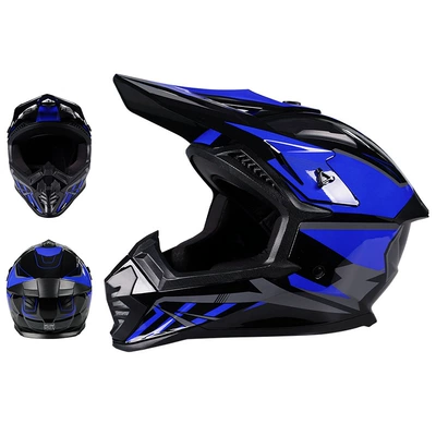 Motosiklet kaskı (dəbilqə): Electric Motorcycles, All-Season Summer Rally Helmets - 601-lightning-blue-s53-54