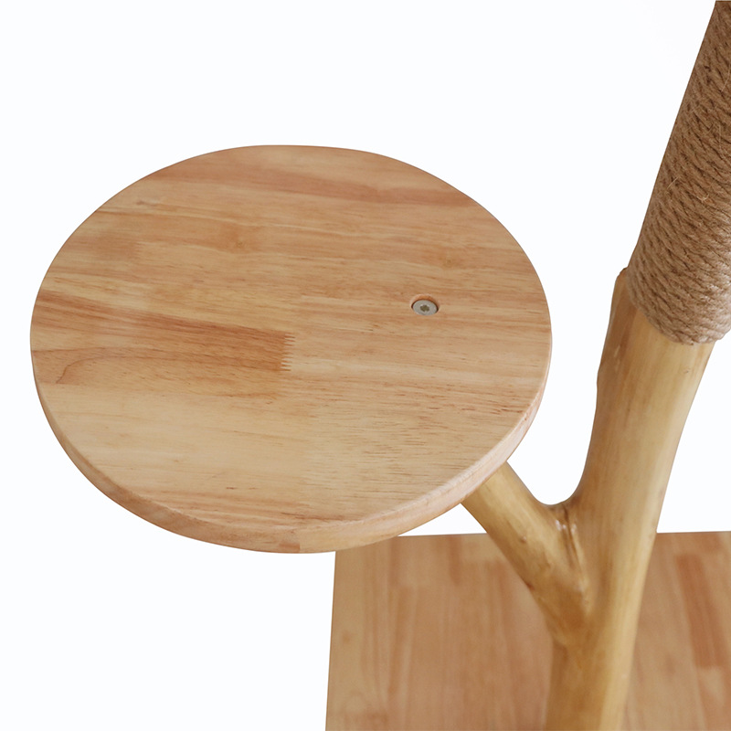 Madera maciza de doble capa gato estante espacio cápsula grande mascotas suministros gato cero tablero gato nido gato árbol escalada rack