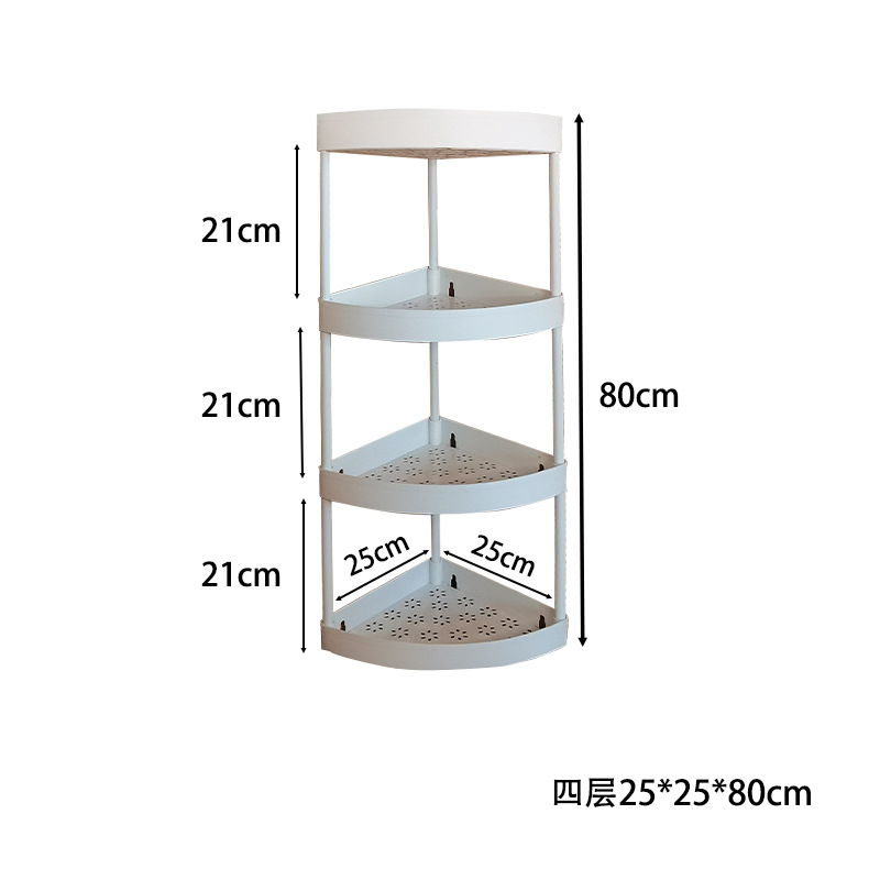 Hogar Baño de múltiples capas de suministros de baño rack de almacenamiento inodoro montado en el piso móvil triángulo de almacenamiento rack